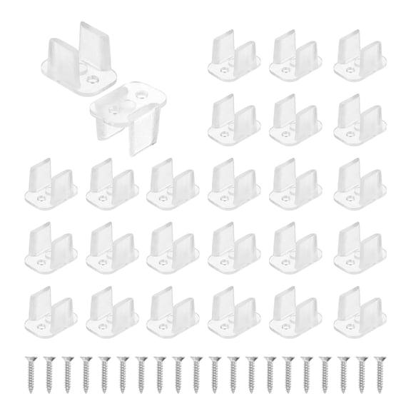 Uxcell LED Neon Mounting Clips Holder, Fixing Clamps Fit 6x12mm LED Neon Soft Light Strip, Two Hole 60pcs