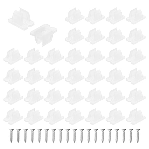 Uxcell LED Neon Mounting Clips Holder, Fixing Clamps Fit 8x16mm LED Neon Soft Light Strip, One Hole 80pcs