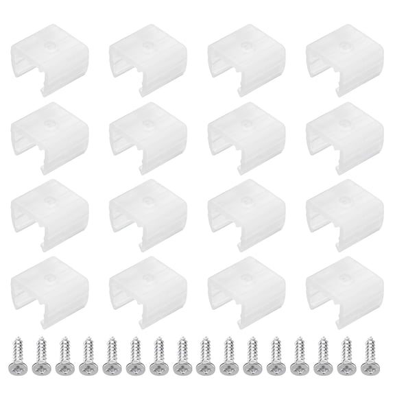 Uxcell LED Neon Mounting Clips Holder Mounting Bracket Fit 10mm to 12mm Silicone LED Neon Strip Lighting 120 Pack
