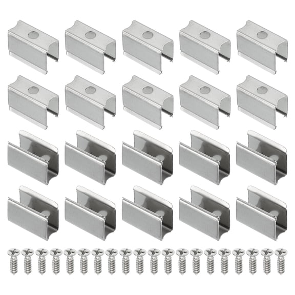 Uxcell LED Strip Clips, 120pcs Stainless Steel Mounting Brackets Fixing Clip for 6mm to 7.5mm LED Strip Lighting Cable