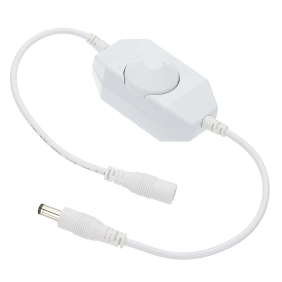 Uxcell LED Strip Dimmer Switch, PWM Rotary DC Inline Cable Brightness Adjustable Controller for LED Ribbon Rope Light White 1