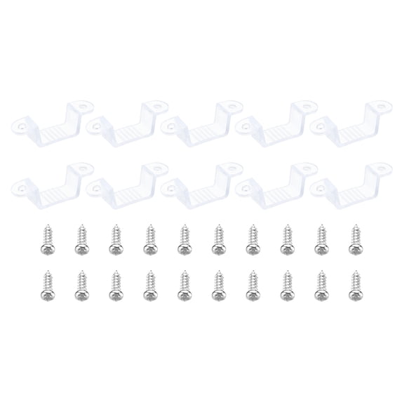 Uxcell LED Strip Light Clips, 100 Pack Mounting Bracket Fixing Clip ...