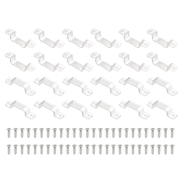 Uxcell LED Strip Light Clips, 100 Pack Mounting Bracket Soft Fixing ...