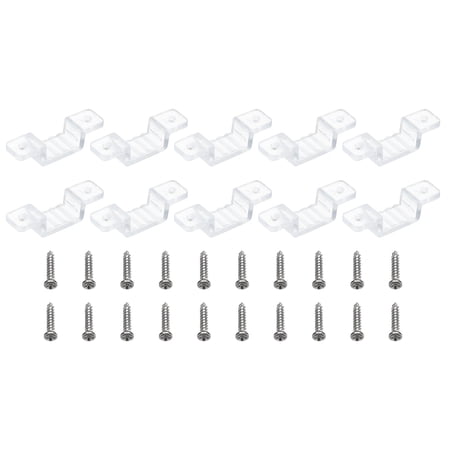 Uxcell LED Strip Light Clips, 50 Pack Mounting Bracket Fixing Clip Clamp for 11mm-14mm Light Cable Translucent