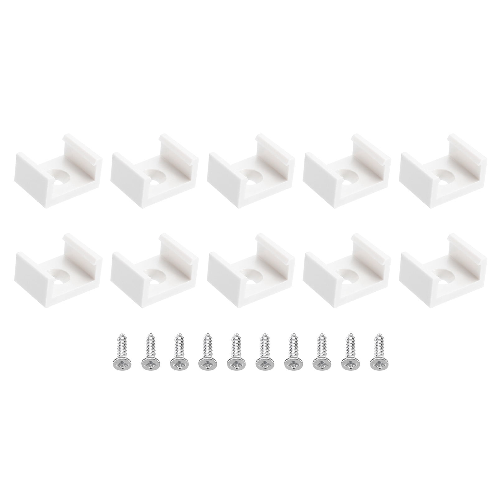 Uxcell LED Strip Light Clips, 50 Pack Mounting Bracket Fixing Clip Plastic Clamp for 12mm Light