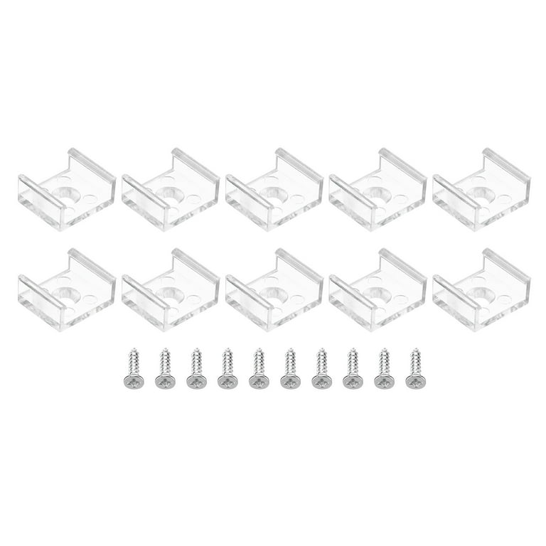 Uxcell LED Strip Light Clips, 50 Pack Mounting Bracket Fixing Clip Plastic  Clamp for 13mm Light Cable Clear 