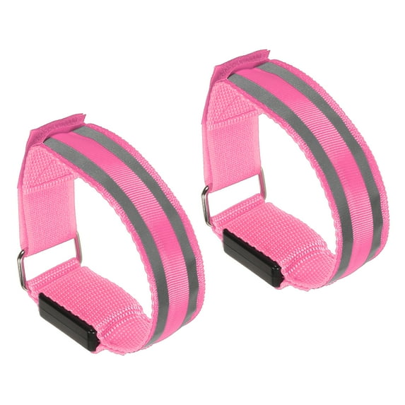 Uxcell LED Wristband, 2 Pack Light Up Bracelets LED Armbands, Pink