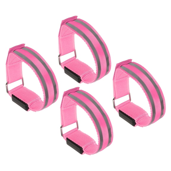 Uxcell LED Wristband, 4 Pack Light Up Bracelets LED Armbands, Pink