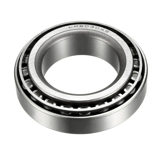 Uxcell LM603049 Tapered Roller Bearings Inner Cone and Outer Race Cup Set Chrome Steel Silver Tone 1pcs