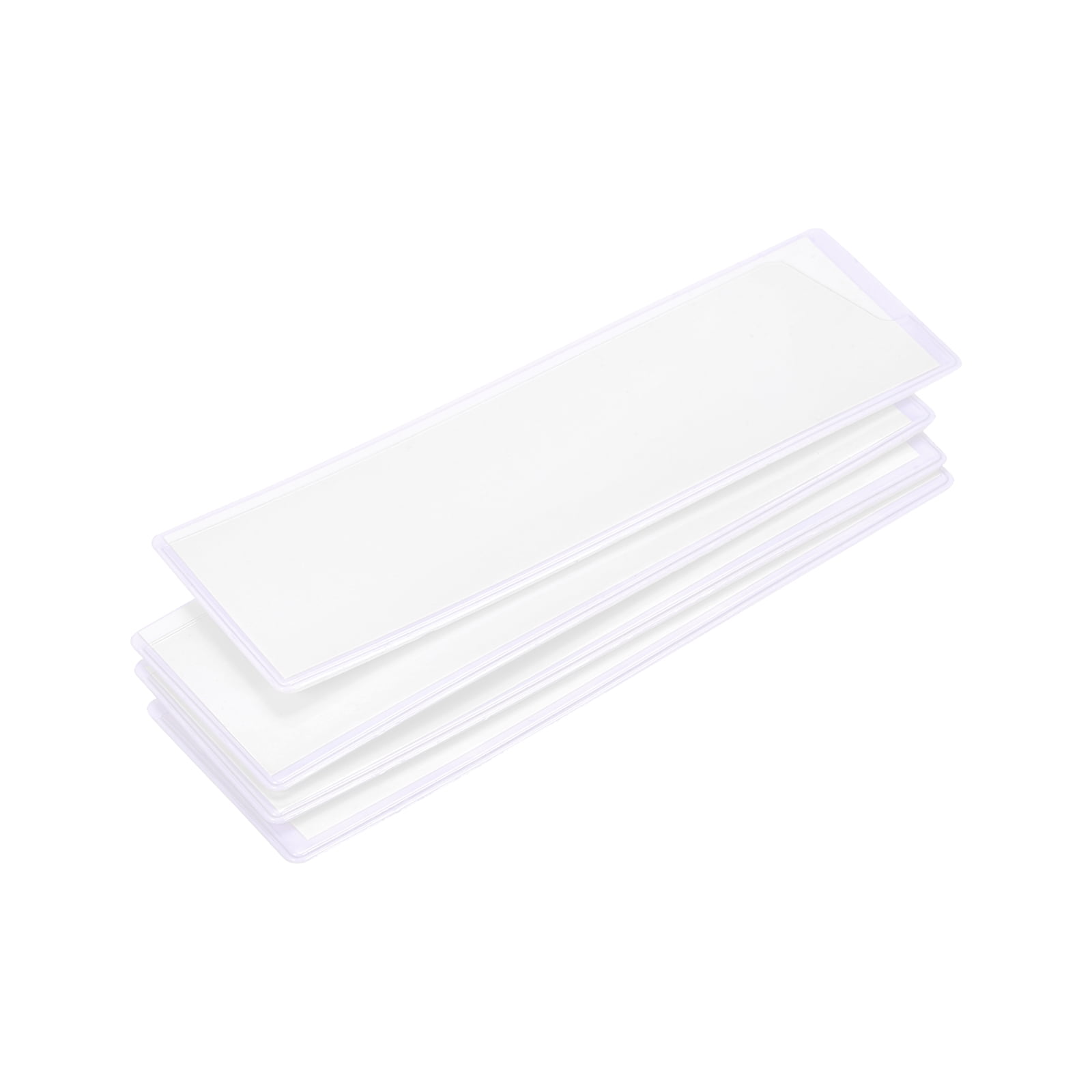 Uxcell Label Holder 6" x 2" for Shelves Organize with Rubber Self