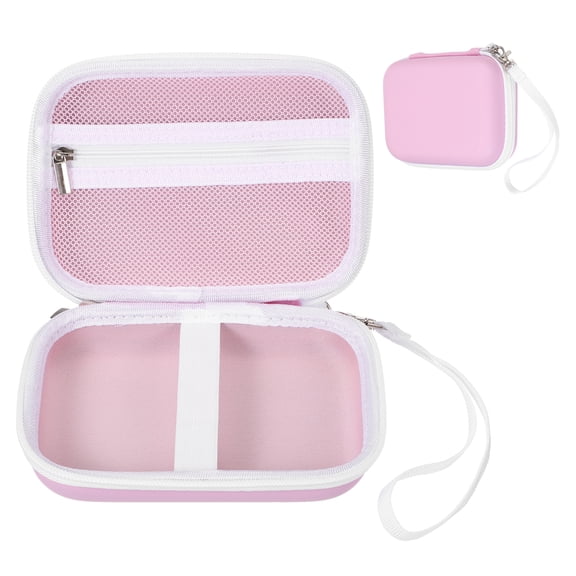 Uxcell Label Maker Case for D30 D35 M02 Label Maker Machine, EVA Travel Label Printer Case for Sticker Storage Holder Tape Paper Roll, Pink
