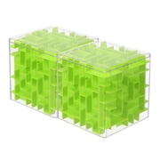 Uxcell Labyrinth Puzzle Box, 2 Pcs Puzzle Cube Funny Labyrinth Game Puzzle Box Mind Teasers Leisure Toys for Adults Birthday Gifts Party Favors, Green