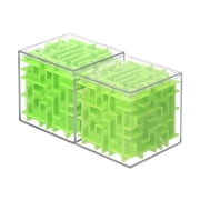 Uxcell Labyrinth Puzzle Box, 2 Pcs Puzzle Cube Funny Labyrinth Game Puzzle Box Mind Teasers Leisure Toys for Adults Birthday Gifts Party Favors, Green