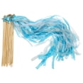 thumbnail image 1 of Uxcell Lace Silk Ribbon Fairy Sticks Wands for Wedding Party, Sky Blue 25 Pack, 1 of 6