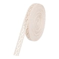 thumbnail image 1 of Uxcell Lace Trim Ribbon 30 Yards 0.39 Inch Cotton Elastic Trim for Craft,Gift Wrappers,Headbands,Beige Style 14, 1 of 5