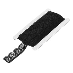 Uxcell Lace Trim Vintage 0.98" x 10yards Black Lace Ribbon For Clothes Fabric Wedding Decoration Gift Wrap
