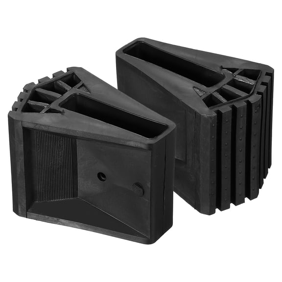 Uxcell Ladder Non Slip Feet Mat (62.5x15.5mm) (2Pcs), Rubber Step Ladder Foot Pads Cover Cushion Replacement, Suit for Telescopic Folding Extension Ladders