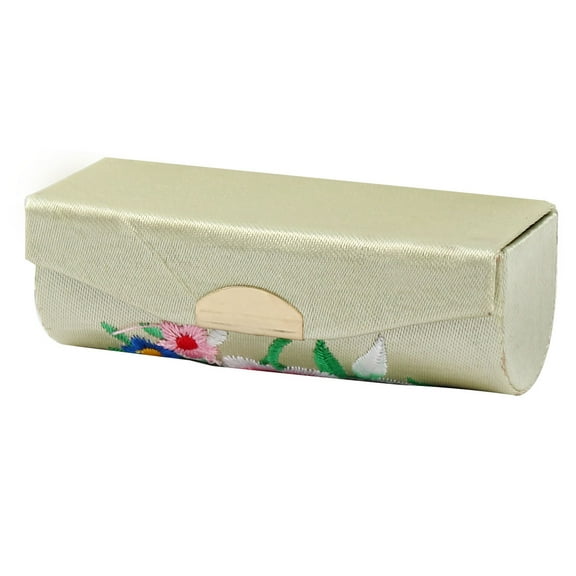 Uxcell Ladies Flower Pattern Chinese Tradition Embroidery Jewelry Makeup Lipstick Case Box