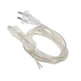 thumbnail image 1 of Uxcell Lamp Cord Inline Button Switch  AC 250V 10A with 6ft Power Cord Type A Plug Clear 1pcs, 1 of 5