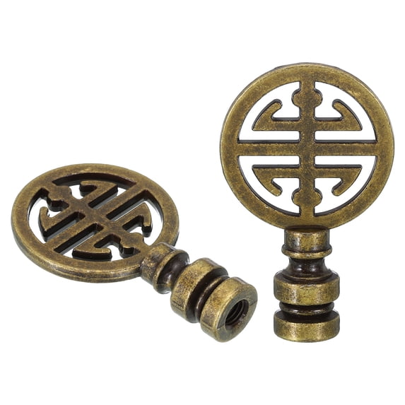 Uxcell Lamp Finial Cap for Lamp Harp Lampshade Top Cap Nut Solid Metal Screw Cap Knob Lamp Shade Decoration Bronze