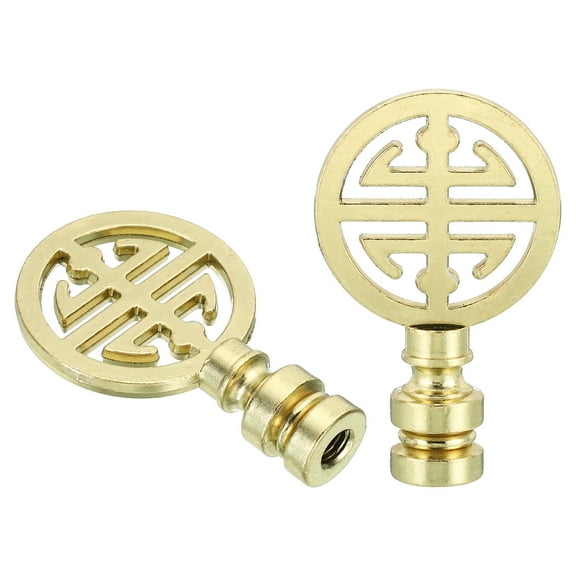 Uxcell Lamp Finial Cap for Lamp Harp Lampshade Top Cap Nut Solid Metal Screw Cap Knob Lamp Shade Decoration Gold Tone