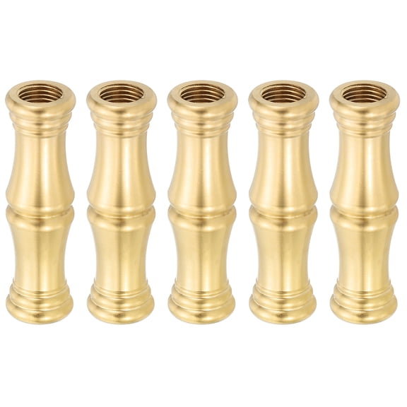 Uxcell Lamp Solid Brass Spindle, 5Pcs M10 Fine Threaded Turned Brass Spindle,15.5mm OD.