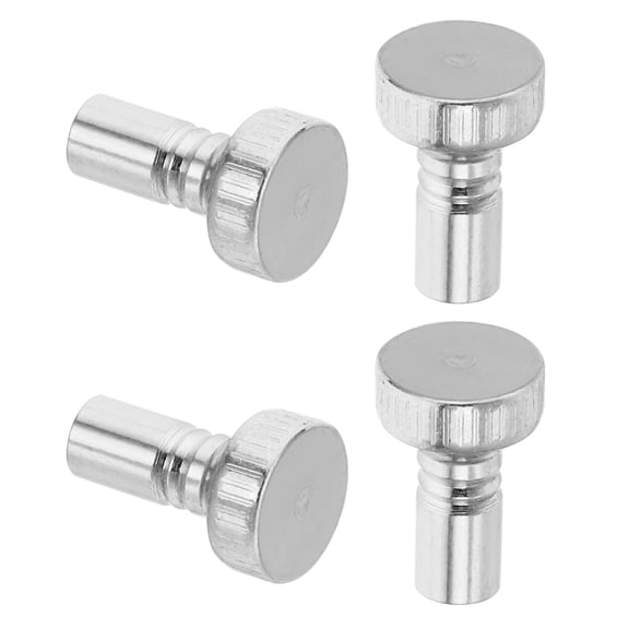 Uxcell Lamp Switch Knob Replacement, 4Pcs Metal On/Off Light Lamp, Silver Tone