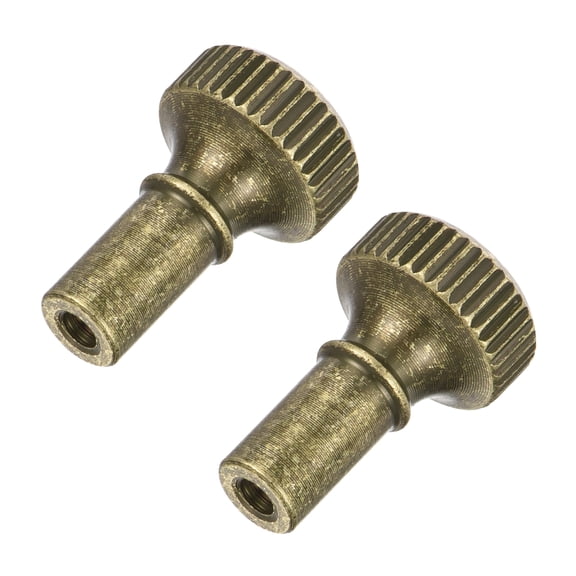 Uxcell Lamp Turn Knob On/Off Switch Replacement Brass Light Switch Knob Extension 19mm Length for Socket
