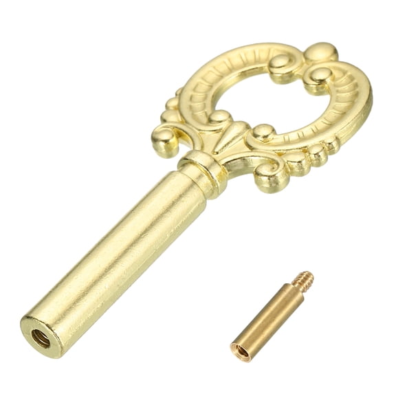 Uxcell Lamp Turn Knobs On/Off 1 Pcs - Lamp Twist Switches Socket Key for Floor & Table Brass Aluminum Alloy Lamp Socket Twist Extension Knob Replacement, Brass