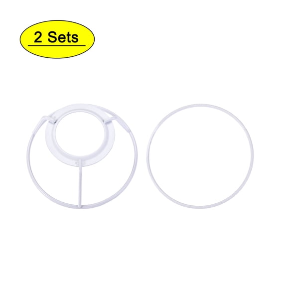 Uxcell Lampshade Holders Frames Lamp Shade Rings Baking Finish 3.94inch 2 Set
