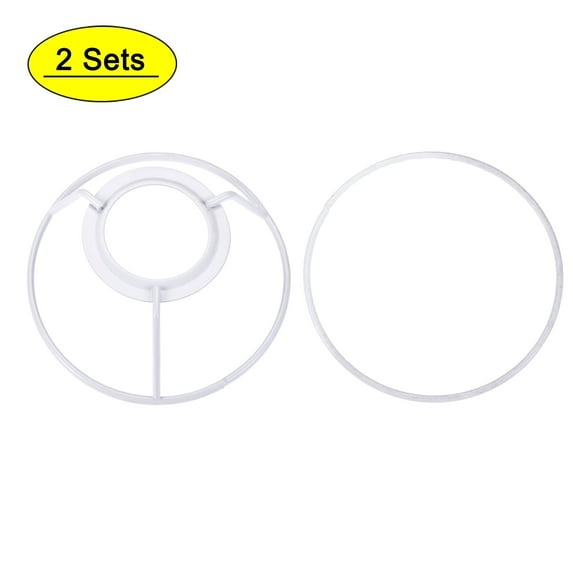 Uxcell Lampshade Holders Frames Lamp Shade Rings Baking Finish 4.33inch 2 Set