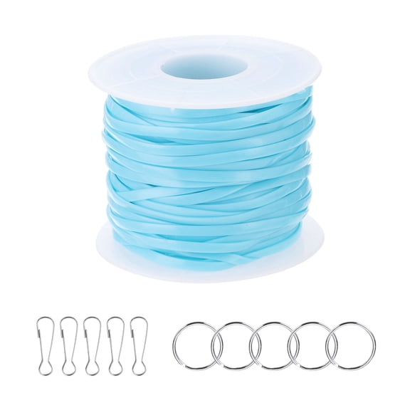 Uxcell Lanyard String Kit, Lacing Cord with Accessories, Sky Blue