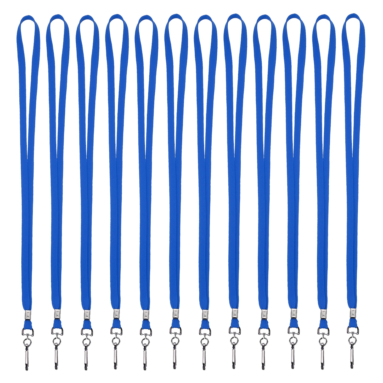 Uxcell Lanyards, 100 Pack Neck Lanyards Bulk with Swivel Hook Clip for ID Badges Holder, Keys, Office, Teachers, Blue