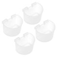 thumbnail image 1 of Uxcell Large Bird Feeder Cage Cups Pigeon Water Bowl Flat Feeding Sand Cup Hanging Container, Clear 4 Pack, 1 of 6