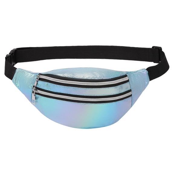 Uxcell Large Fanny Pack for Women Men, Waist Belt Bag, Crossbody Bag Waterproof Blue 19