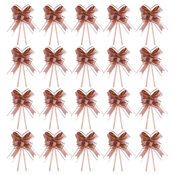 Large Gift Bow 28x8 Inch, 20 Pack Pull Bows for Gift Wrapping Present Wedding Valentine's Day Decoration, Brown