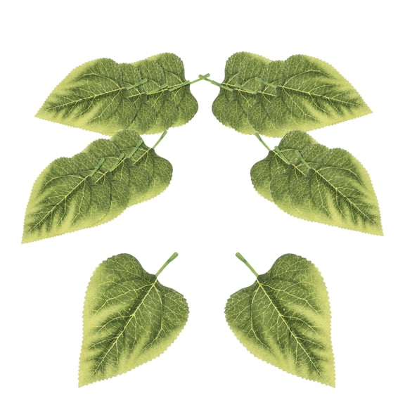 Uxcell Medium Sunflower Fake Leaves, 50 Pcs Artificial Plants Greenery for Leaf Garland DIY Centerpieces Table Party Decorations