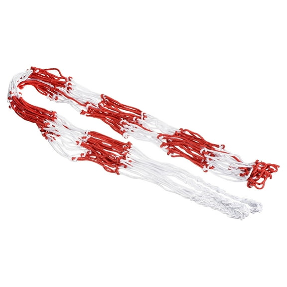 Uxcell Large Polyester Sports Ball Storage Net Bag Holds 15 to 16 Balls for Basketball Football, Red White
