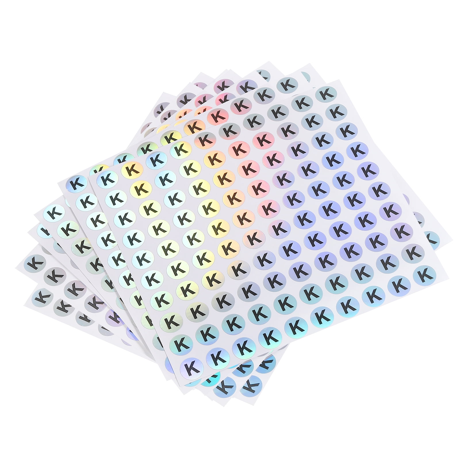 Uxcell Laser Capital Letter Stickers, Alphabet K Round Self-Adhesive ...