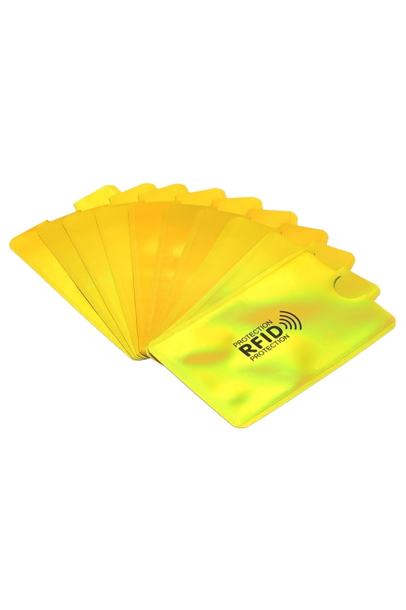 Laser Gold Protector NFC Holder RFID Blocking Credit Card Sleeves 3.62'' x 2.44'' 20 Pack