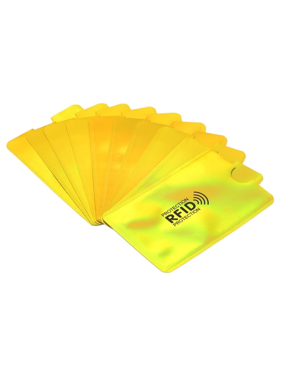 Laser Gold Protector NFC Holder RFID Blocking Credit Card Sleeves 3.62'' x 2.44'' 20 Pack
