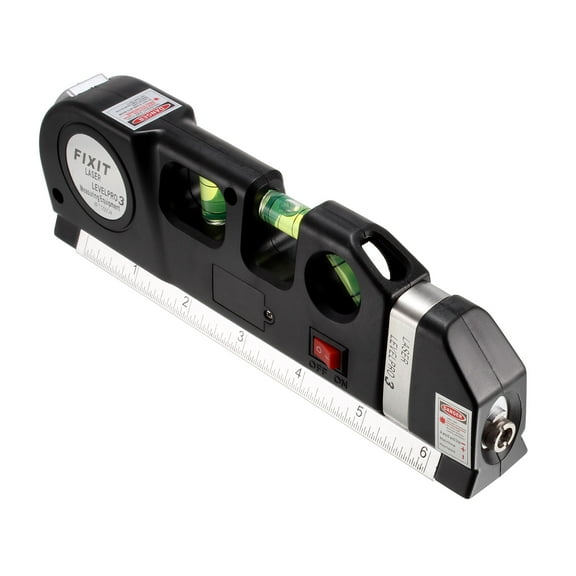 Uxcell Laser Level Adjusted Standard and Metric Rulers Horizontal Vertical Line Level Tool