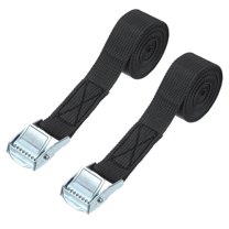 Uxcell Lashing Strap with Buckles, Cam Buckle Tie Down Straps for Cargo, Kayak, and Bicycles Black 5ft