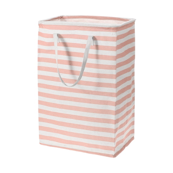 Uxcell Laundry Basket, Large Collapsible Laundry Hamper Clothes Hamper for Bathroom Bedroom Dorm Pink Stripe