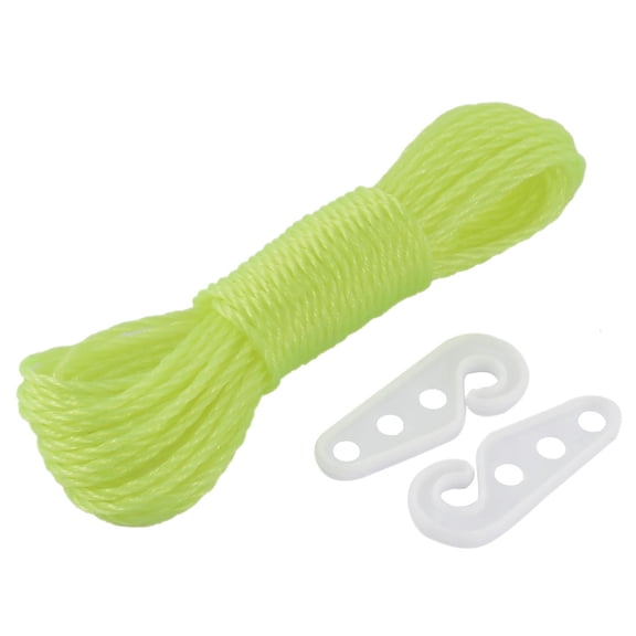 Uxcell Laundry Outdoor Nylon Clothes Rope Line Clothesline Yellow 10m Length