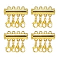 thumbnail image 1 of Uxcell Layering Necklace Clasps, 4Pack 4 Strands Slide Magnetic Tube Lock Clasps Gold, 1 of 7