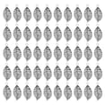 thumbnail image 1 of Uxcell Leaf Pendants, 50 Pack Metal Tree Leaf Beads Bulk Leaves Charm for Jewelry Making Style 19, Silver, 1 of 5