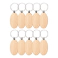 thumbnail image 1 of Uxcell Leaf Shape Wooden Keychain Blanks, Unfinished Wooden Blanks for DIY Gift Crafts, Wood Color 10 Pcs, 1 of 6