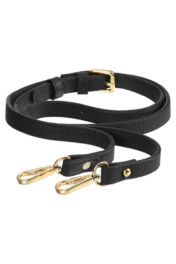 Purse Strap Leather Adjustable Replacement Strap for Women's Crossbody Handbags Bag Black
