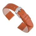 thumbnail image 1 of Uxcell Genuine Leather Band Smooth Flat Leather Watch Strap for Men and Women Brown/Silver Tone 16mm, 1 of 7